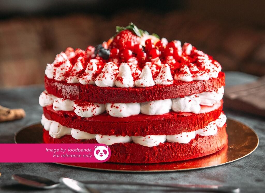 Red Velvet ₱ 225 Layers of red velvet sponge, silky cream cheese frosting top with whipped cream & red velvet dust