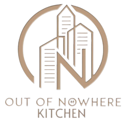 out of nowhere logo, official, logo, kitchen, out of nowhere kitchen logo