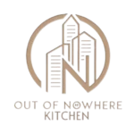 out of nowhere logo, official, logo, kitchen, out of nowhere kitchen logo