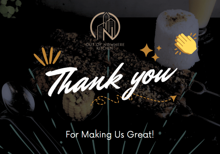 Thank You for Making Us Top Restaurant!
