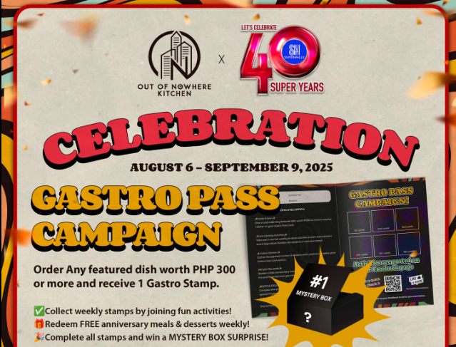 Get Ready to Celebrate SM City 40th Anniversary with Out of Nowhere Kitchen!