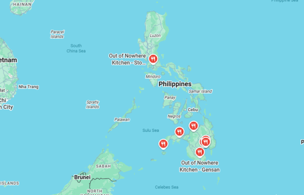 out of nowhere kitchen philippines, restaurants, office, warehouse